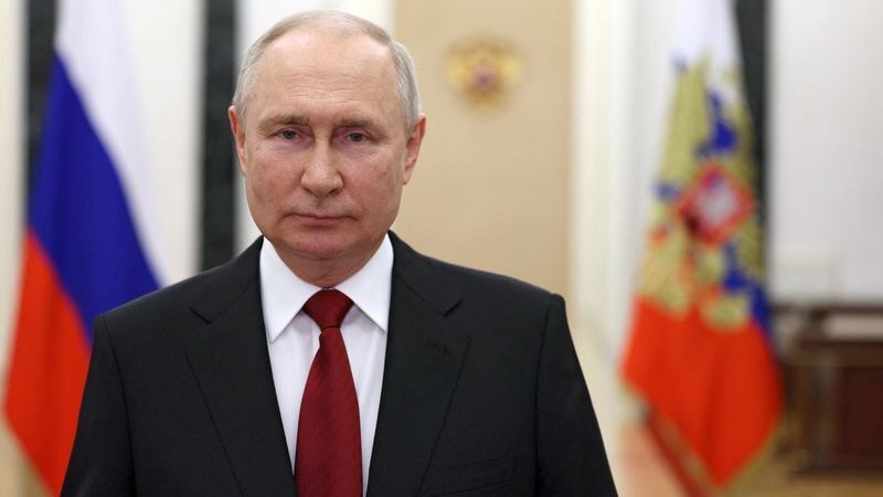 El presidente ruso, Vladímir Putin, pronuncia un discurso en video con motivo del Día de la Juventud en Moscú, Rusia, en esta imagen publicada el 24 de junio de 2023. Sputnik/Gavriil Grigorov/Kremlin vía REUTERS